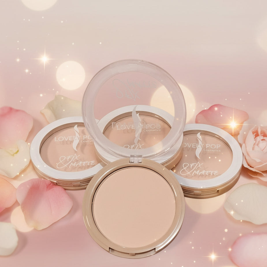 Poudre Compacte Fix & Matte – Teinte 02 Vanilla | Lovely Pop Cosmetics