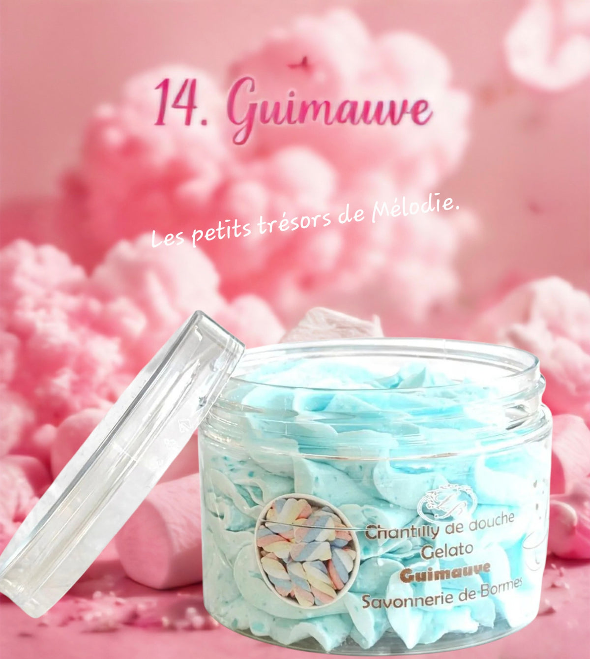 Chantilly de douche artisanale senteur Guimauve.