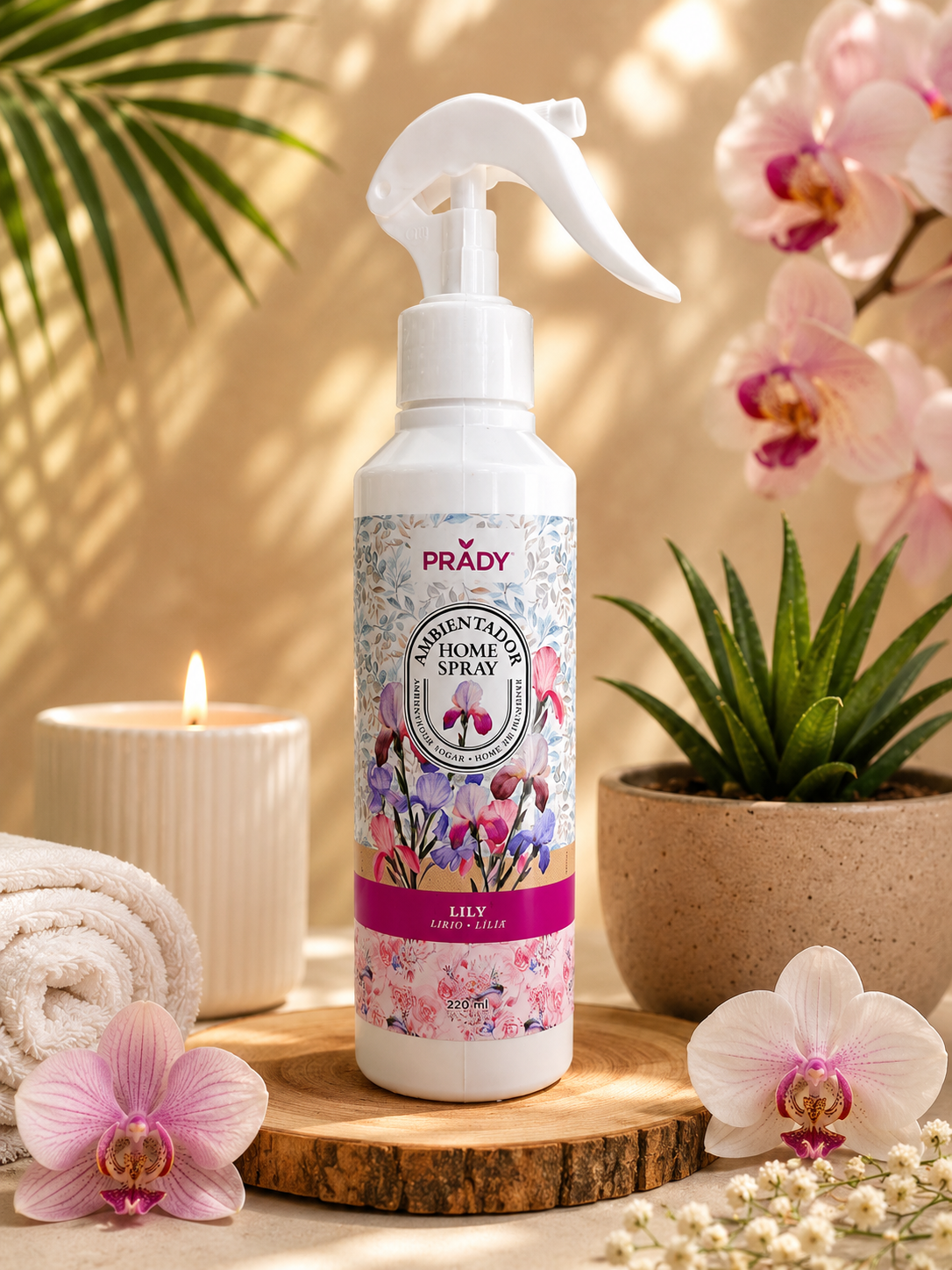 Spray d'ambiance maison & Textile "Lily" (Lirio / Lys) - Prădy (220 ml)