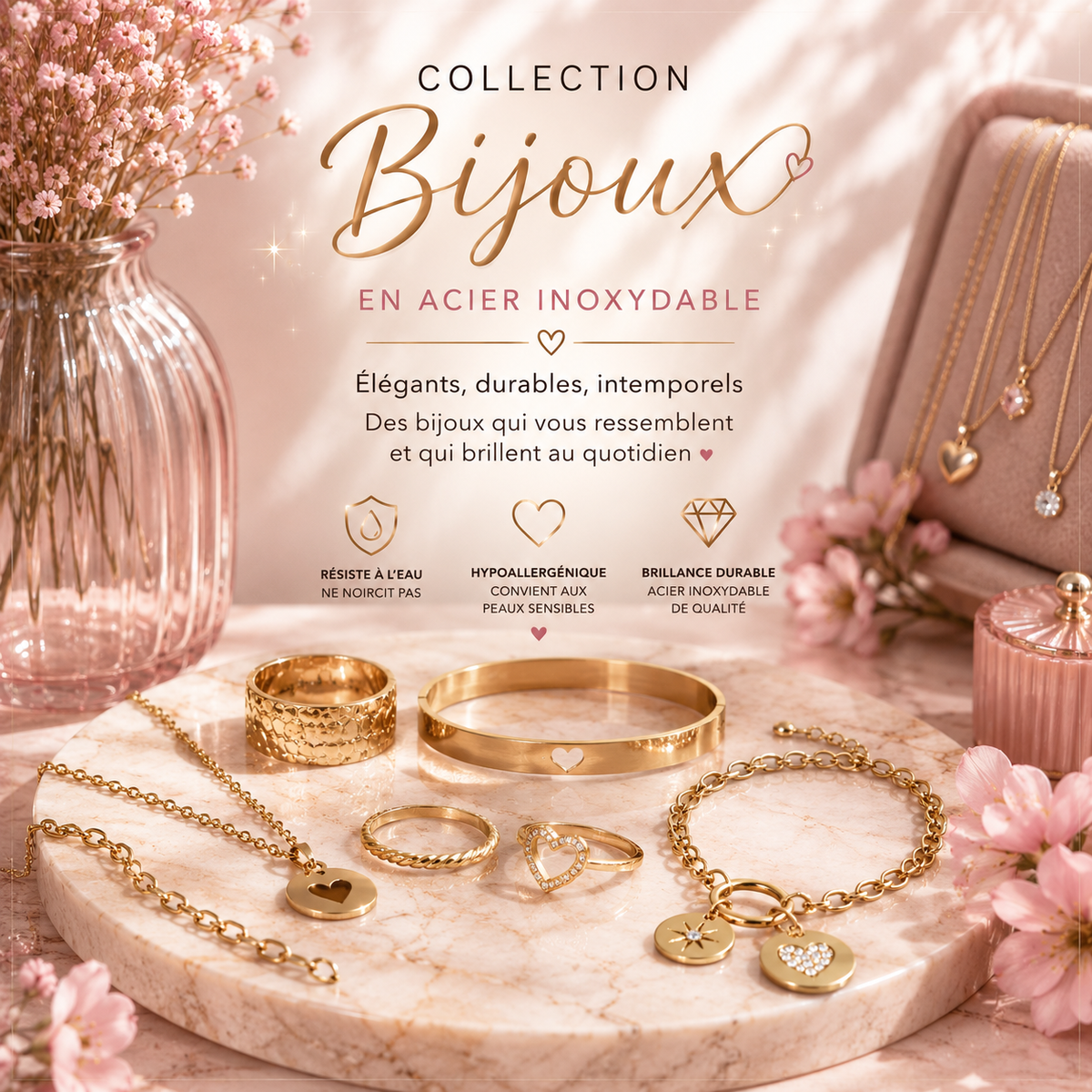 💍Bijoux en acier inoxydable