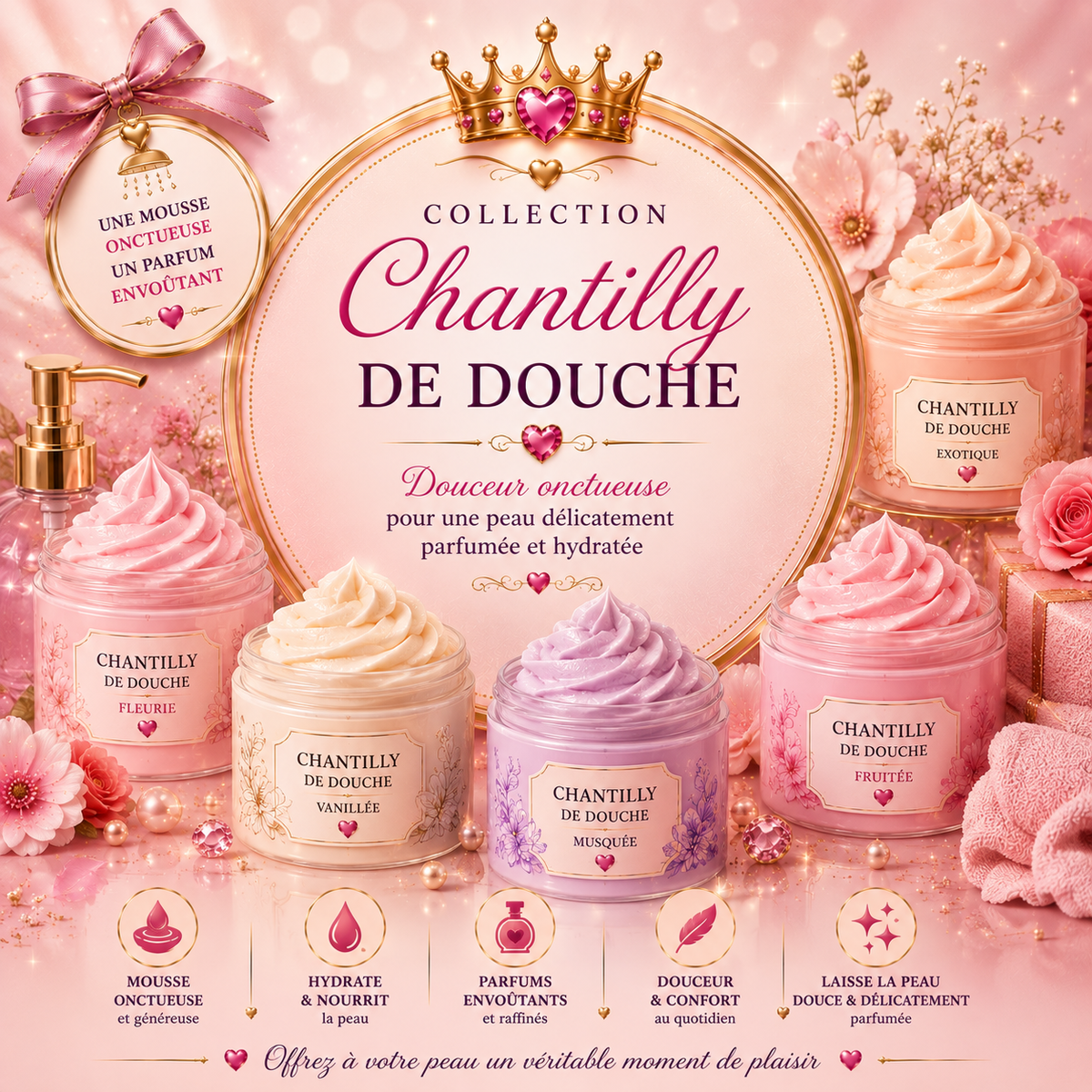 Chantilly de douche