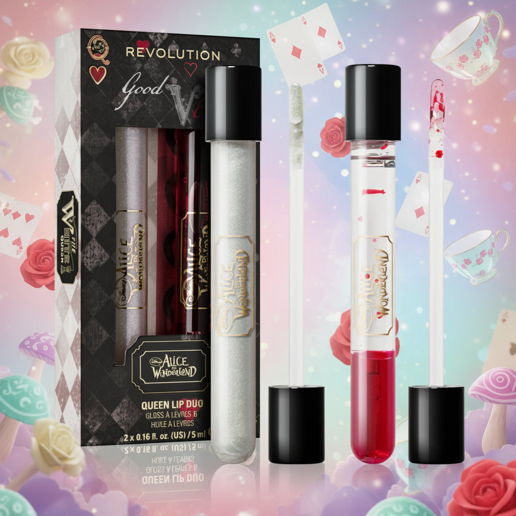 Coffret Brillant a lèvres +huile a lèvres Alice aux pays des merveilles.
