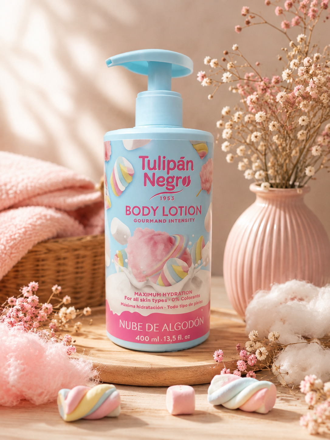 Lait Corporel Nube de Algodón – Tulipán Negro (400 ml)