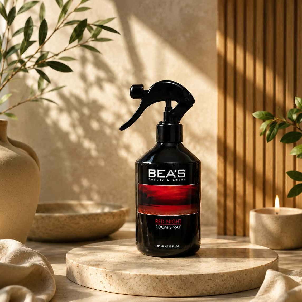 Spray d'ambiance maison & textiles  "Red Night" – BEA'S Beauty & Scent (500ml)