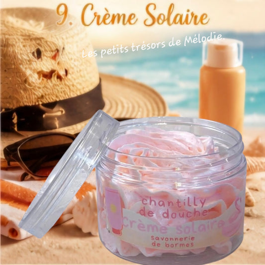 Chantilly de douche senteur Créme solaire.