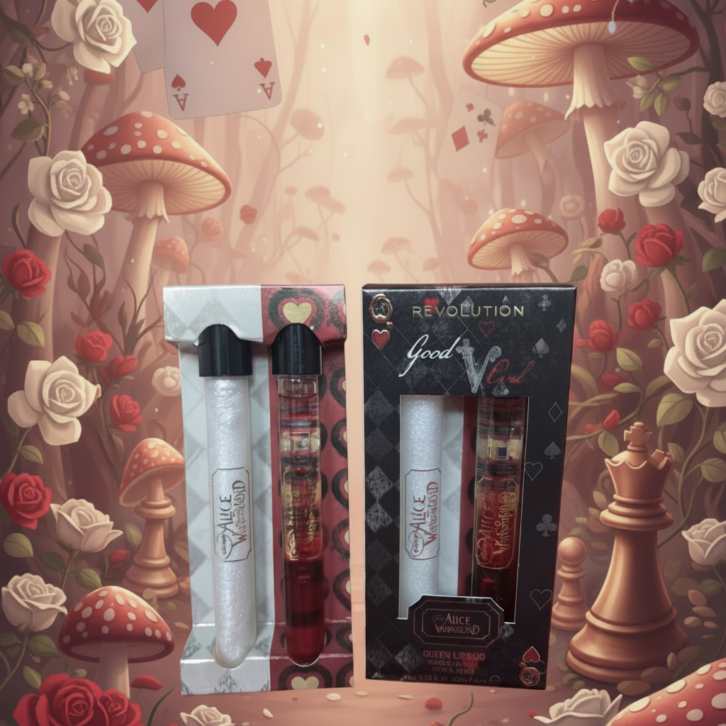 Coffret Brillant a lèvres +huile a lèvres Alice aux pays des merveilles.