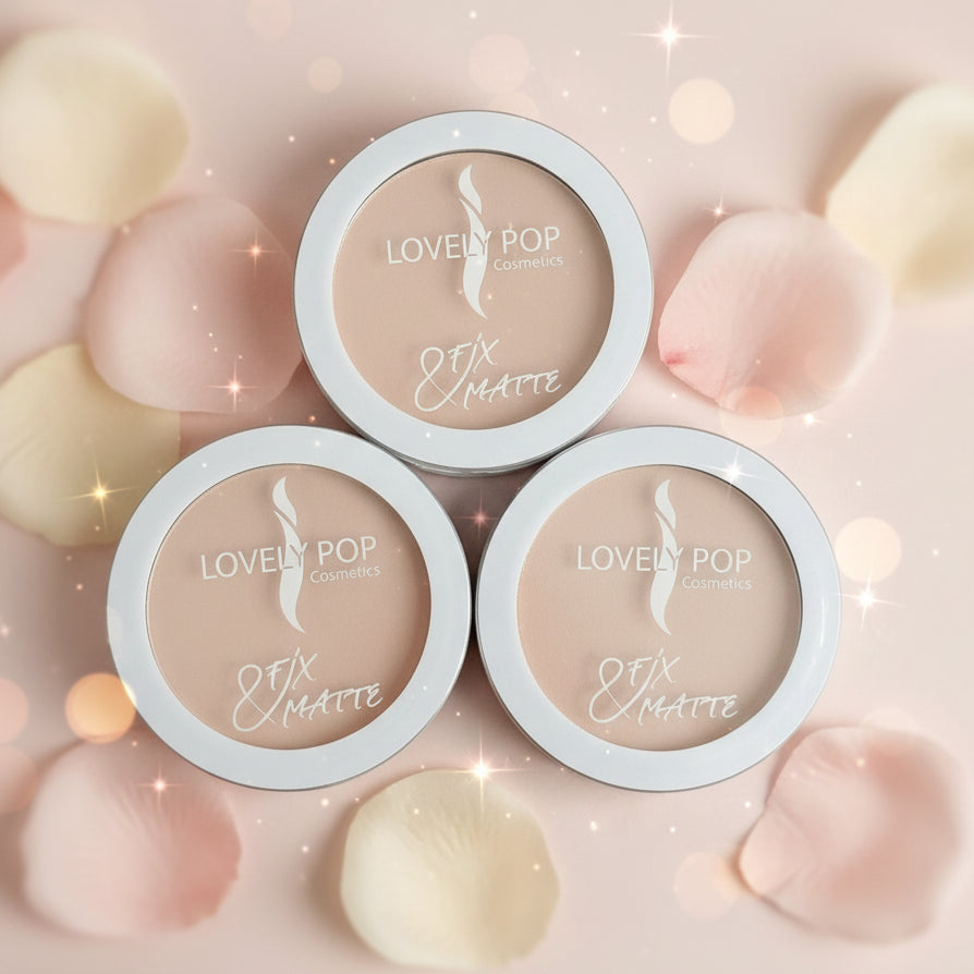 Poudre Compacte Fix & Matte – Teinte 02 Vanilla | Lovely Pop Cosmetics