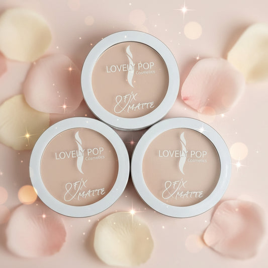 Poudre Compacte Fix & Matte – Teinte 02 Vanilla | Lovely Pop Cosmetics
