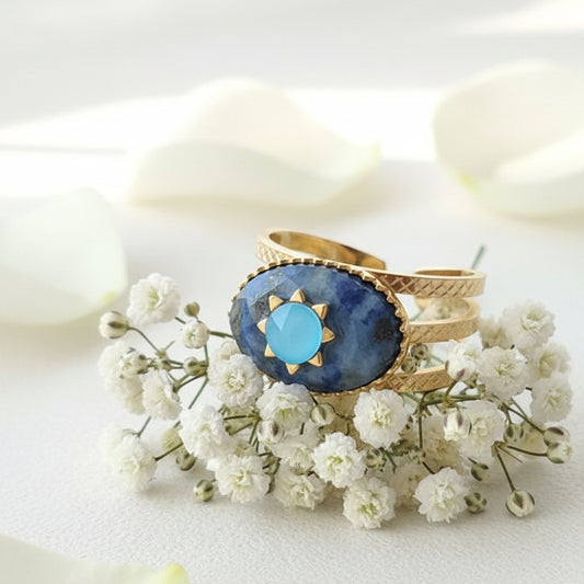 Bague Solaire en Lapis-Lazuli – Bohm Paris