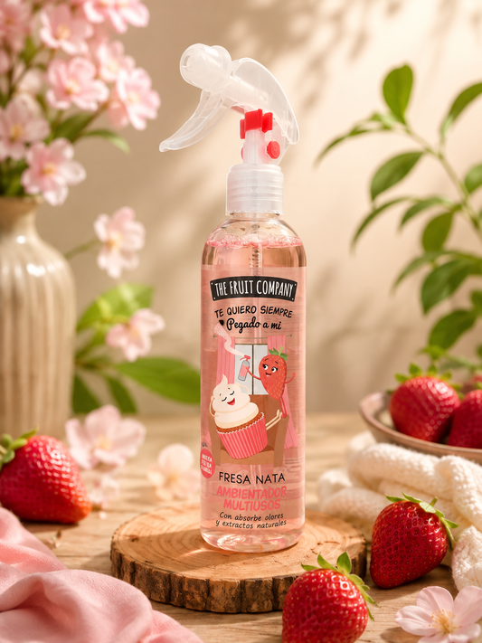 Spray d'ambiance maison & Textile "Fresa Nata" (Fraise Crème) - The Fruit Company (250 ml)