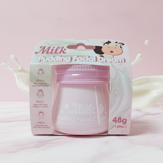 Crème Visage Douceur "Milk Pudding" – Hydratation & Éclat