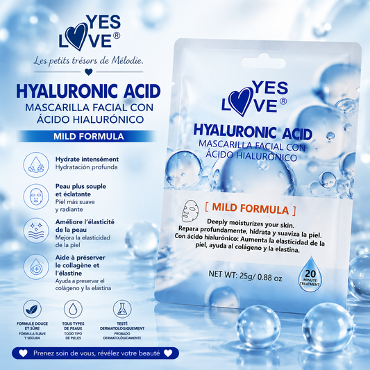MASQUE POUR LE VISAGE A L'ACIDE HYALURONIQUE YES LOVE
