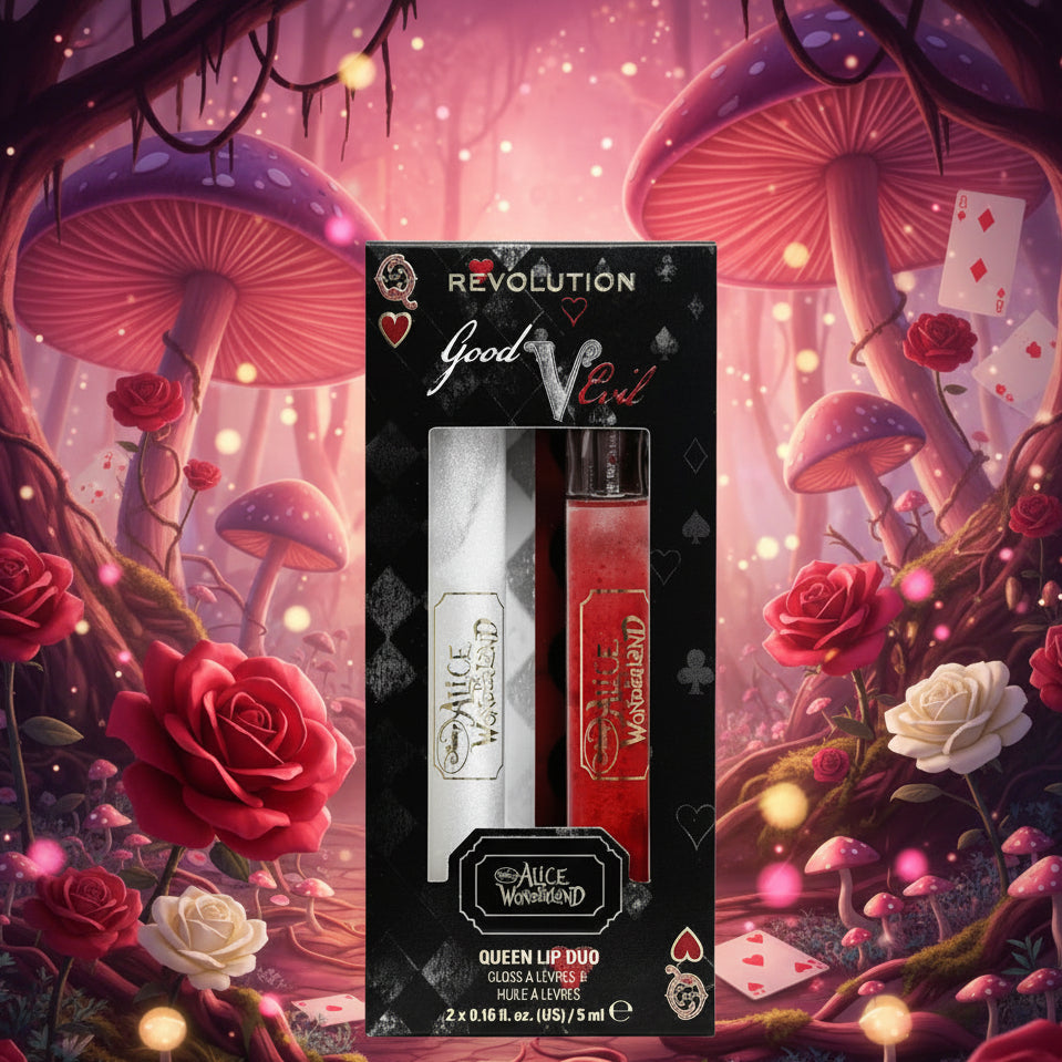 Coffret Brillant a lèvres +huile a lèvres Alice aux pays des merveilles.