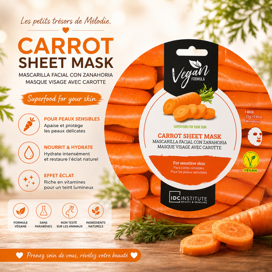 MASQUE VEGAN IDC INSTITUTE À LA CAROTTE